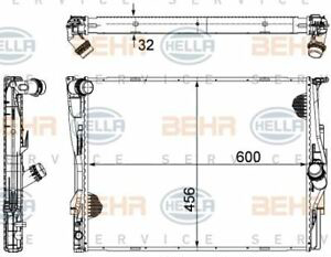 BEHR-P หม้อน้ำ BMW 3(E90) 325i,330i (N52-6สูบ/รุ่น3 ท่อ)