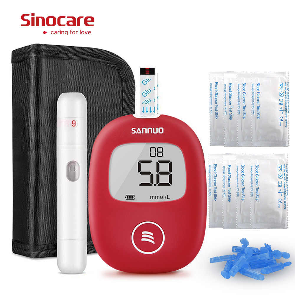 เครื่องตรวจน้ำตาลในเลือด SINOCARE SAFE AQ SMART SET