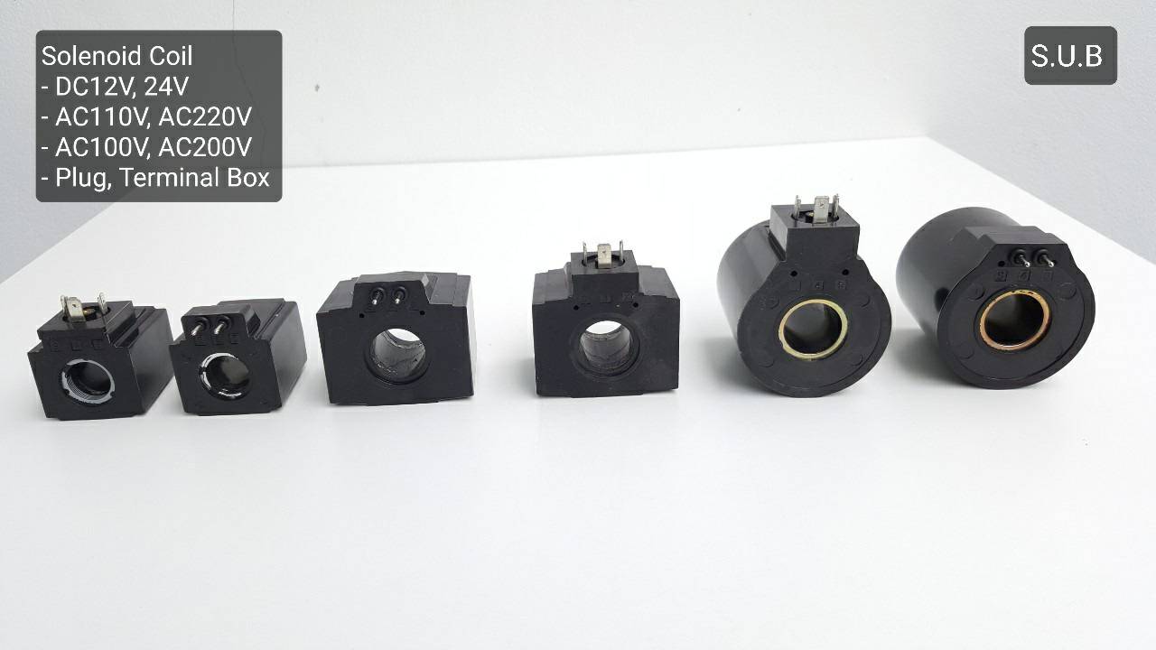 Coil Solenoid Valve | คอยล์ โซลินอยด์วาล์ว DC12V, 24V, AC110V, 220V | Yuken, 7-Ocean