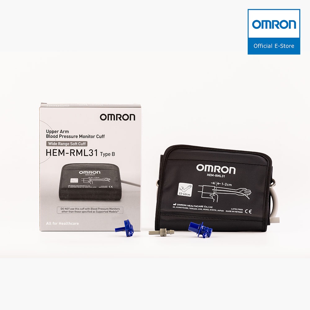 ผ้าพันแขนพร้อมข้อต่อ OMRON รุ่น HEM-RML31 Size L ขนาด 22-42 CM.