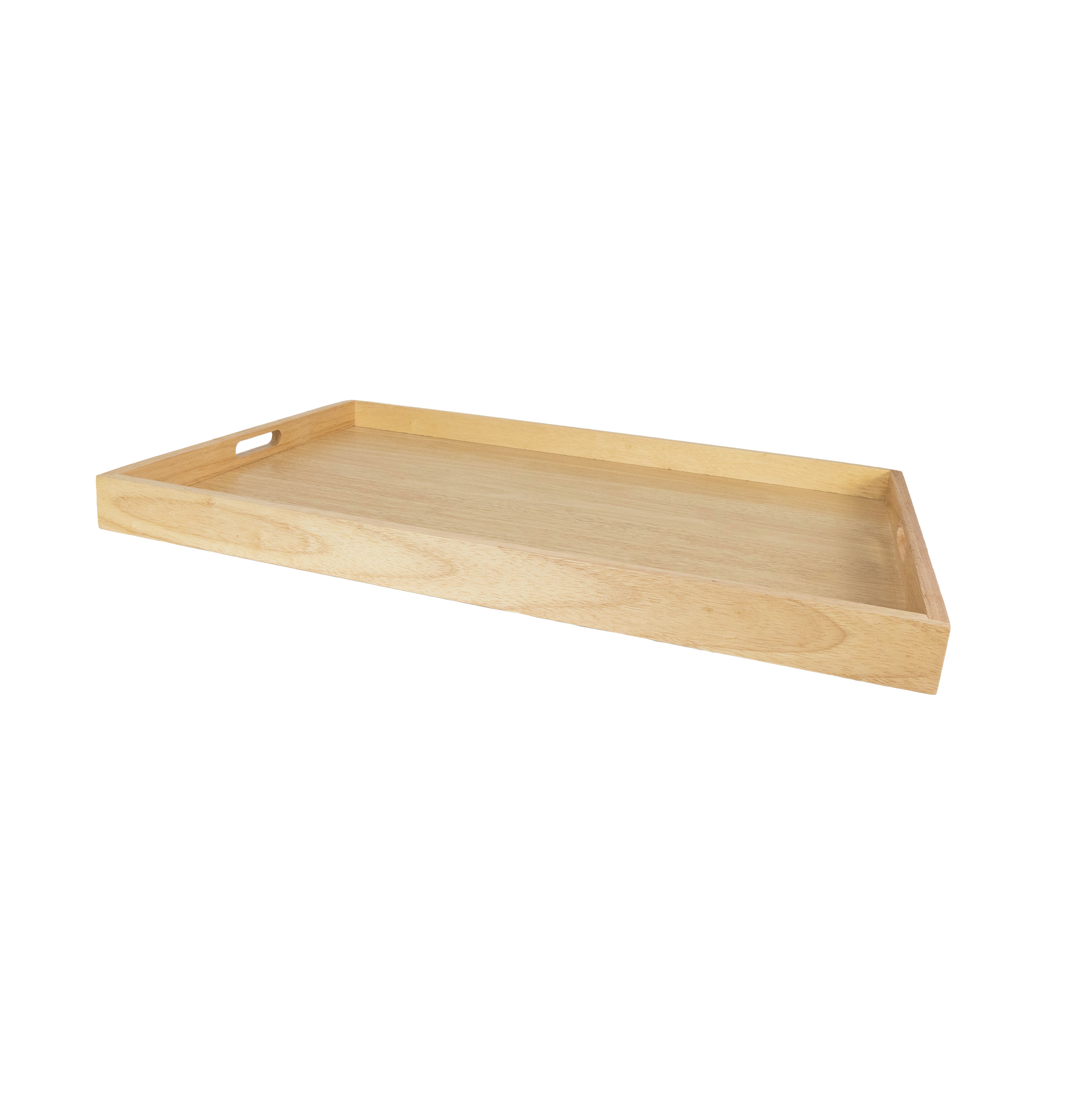 MINIWOOD ถาดเสิร์ฟใหญ่ พื้นหนา ถาดไม้ใหญ่ Wooden Tray ไม้ยางพารา