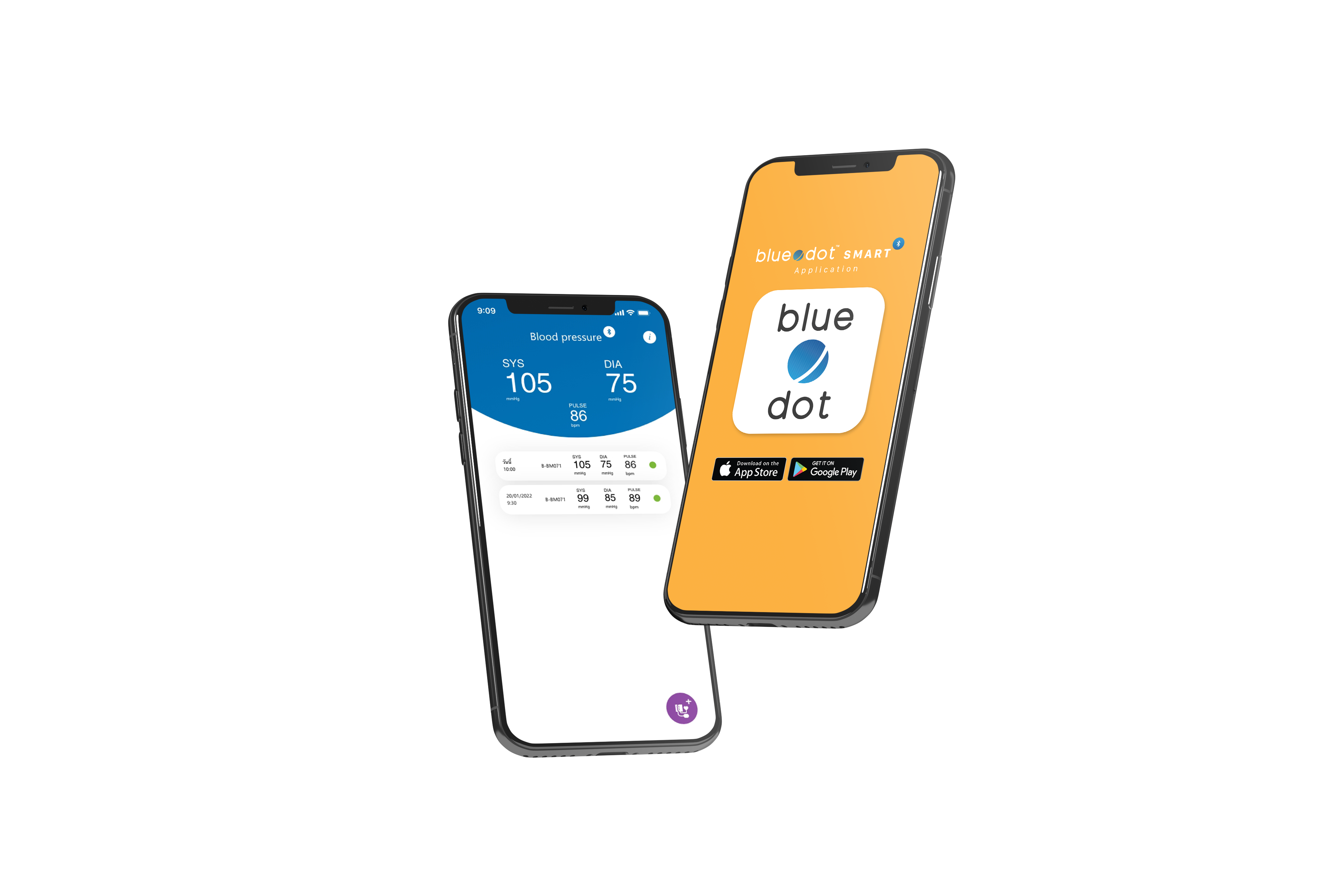 เครื่องวัดความดันโลหิต รุ่น B-BM071 BT ยี่ห้อ Blue dot บลูทูธได้