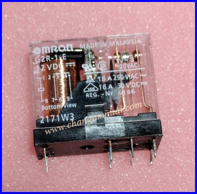 รีเลย์ OMRON G2R-1-E 12VDC 16A 250VAC 8ขา แท้