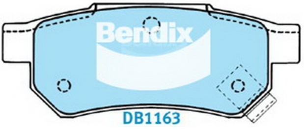 ผ้าเบรค-หลัง Honda civic 1.6 VTEC (ตาโต) ปี 1996 - 2000 (Bendix GCT)