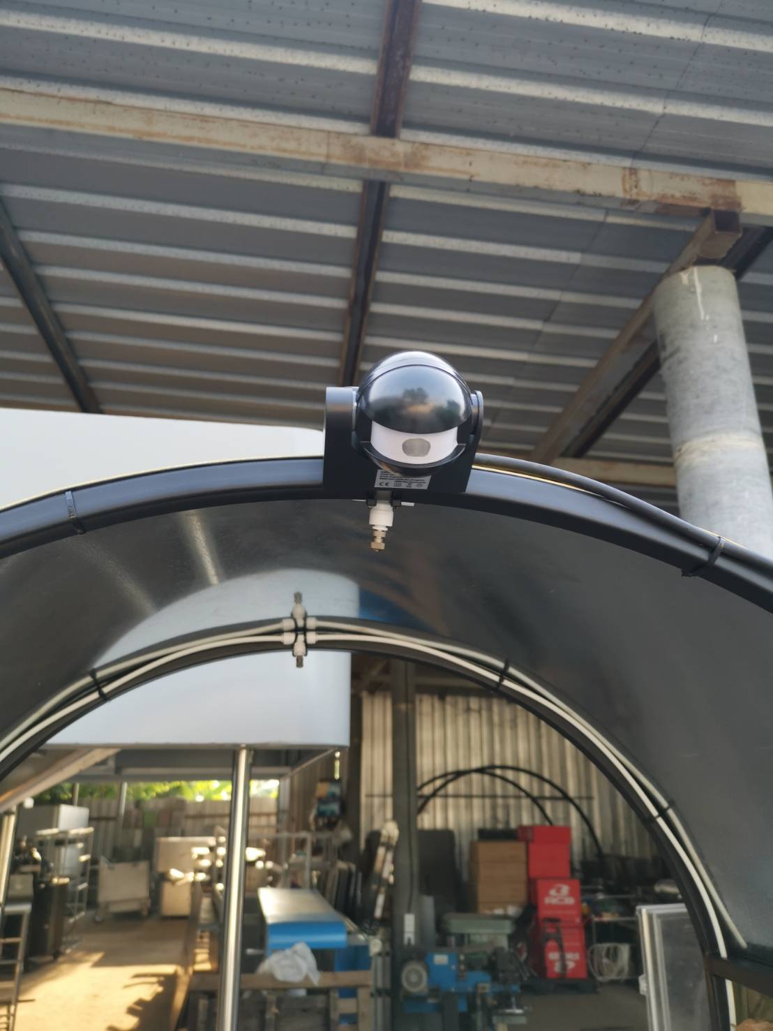 อุโมงค์พ่นฆ่าเชื้อโรคเคลื่อนย้ายได้ โครงสร้างเหล็กหุ้มอคริลิค