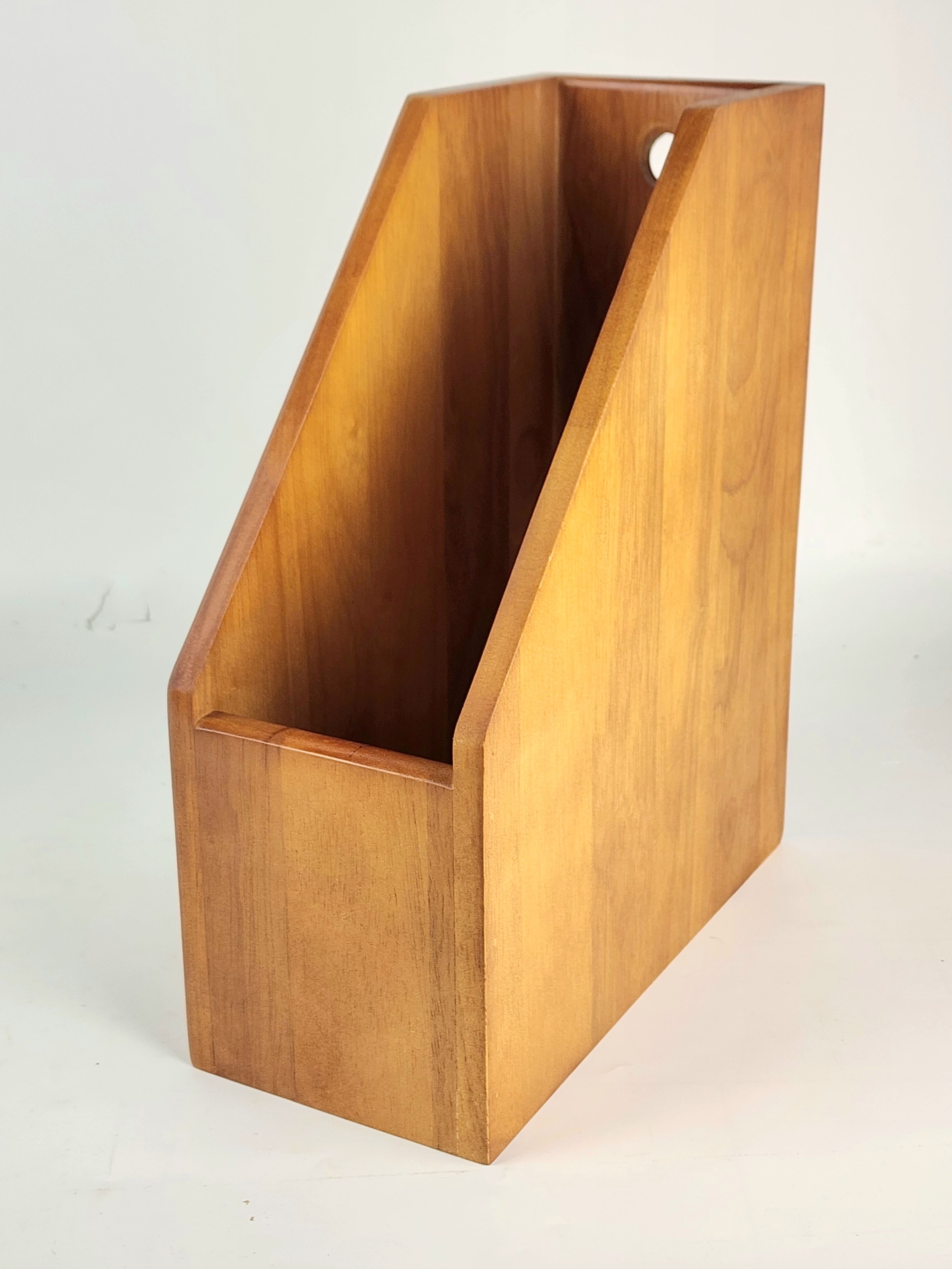 MINIWOOD กล่องเอกสาร กล่องใส่เอกสาร กล่องนิตยสาร ไม้ยางพารา