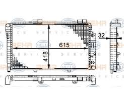 BEHR หม้อน้ำ BENZ C(W202) C180,C200,C220