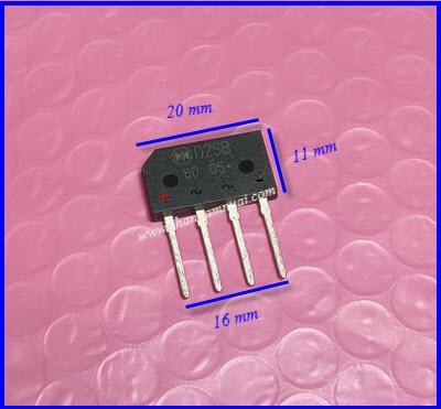 D2SB80 diode bridge rectifier ไดโอดบริดจ์ 2A 800V