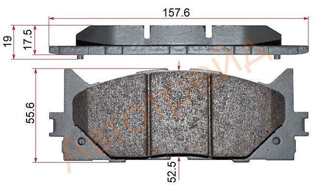 Akebono ผ้าเบรคหน้า Toyota Camry acv40 ปี 06-12 / acv50 ปี 12-18
