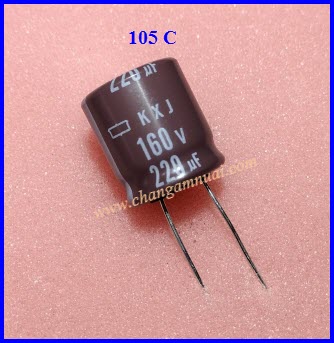 C 220uf160v 105 c ขนาด 18x21 มิล
