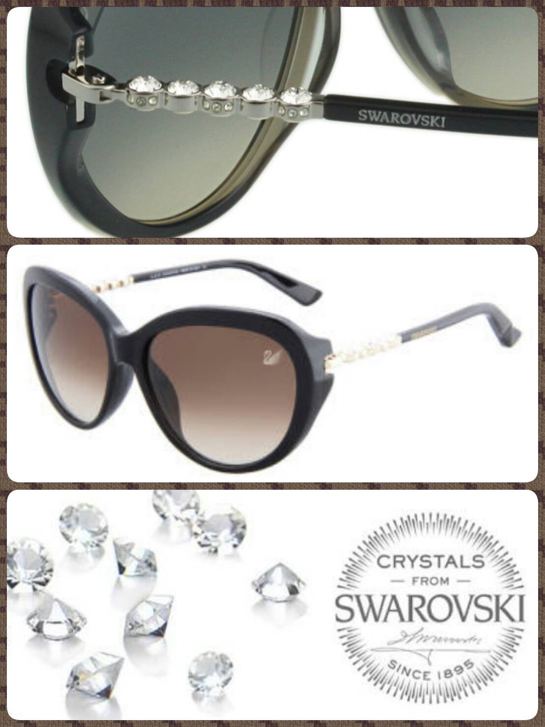 แว่นกันแดดSwarovski Destinyของแท้ มือ1 ลดล้างสต๊อก