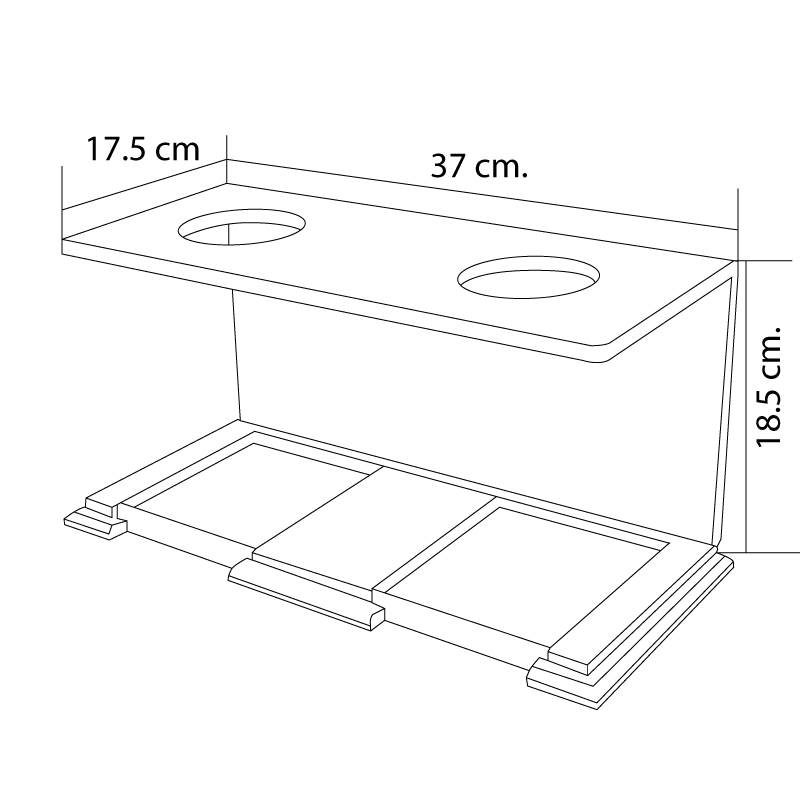 ดริปสเตชั่น ดริปกาแฟ 2 ช่อง อะคริลิค สีดำ