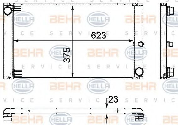 BEHR-P หม้อน้ำ BMW 5(E60) 520d,530d,535d-M47,N47,M57