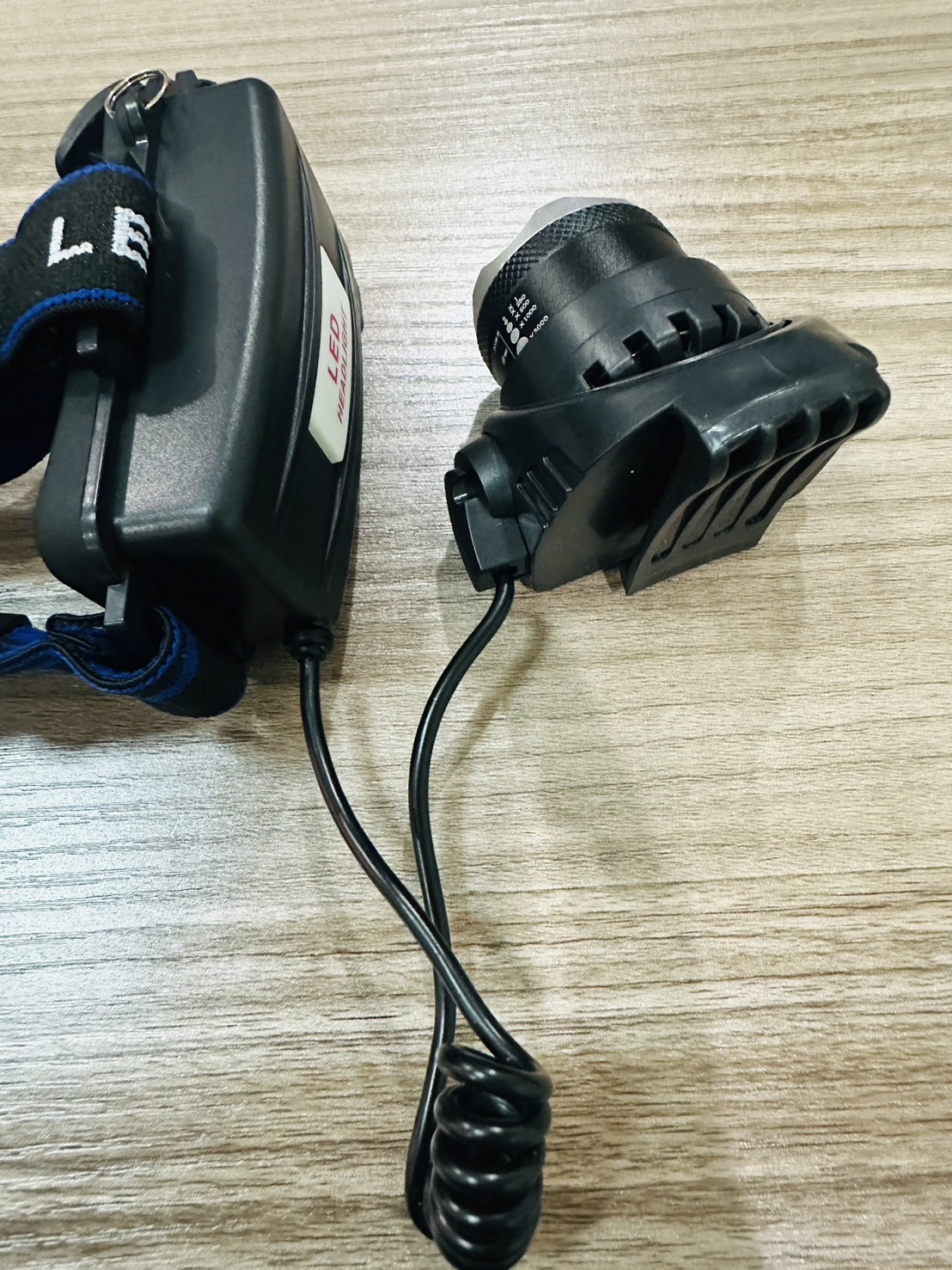 ไฟฉายคาดศรีษะ LED แสงสีขาว ซูมได้ ชาร์จไฟได้ในตัว