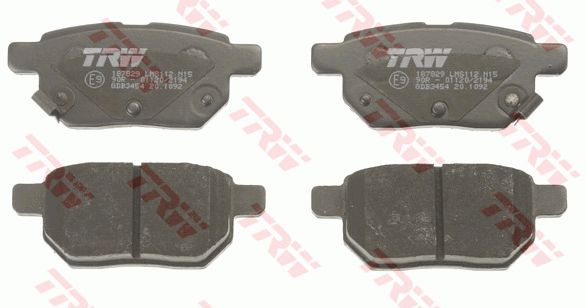 ผ้าเบรค (หลัง) TOYOTA VIOS 1.5 G / S ปี 2013 TRW-DTEC