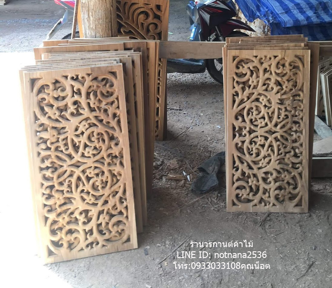 ฉลุไม้สัก,หน้าจั่วไม้สัก,เชิงชายไม้สักรหัสM77
