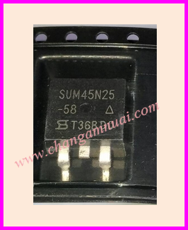 SUM45N25-58 , 45N25 , MOSFET N-CH 45A 250V , TO-263