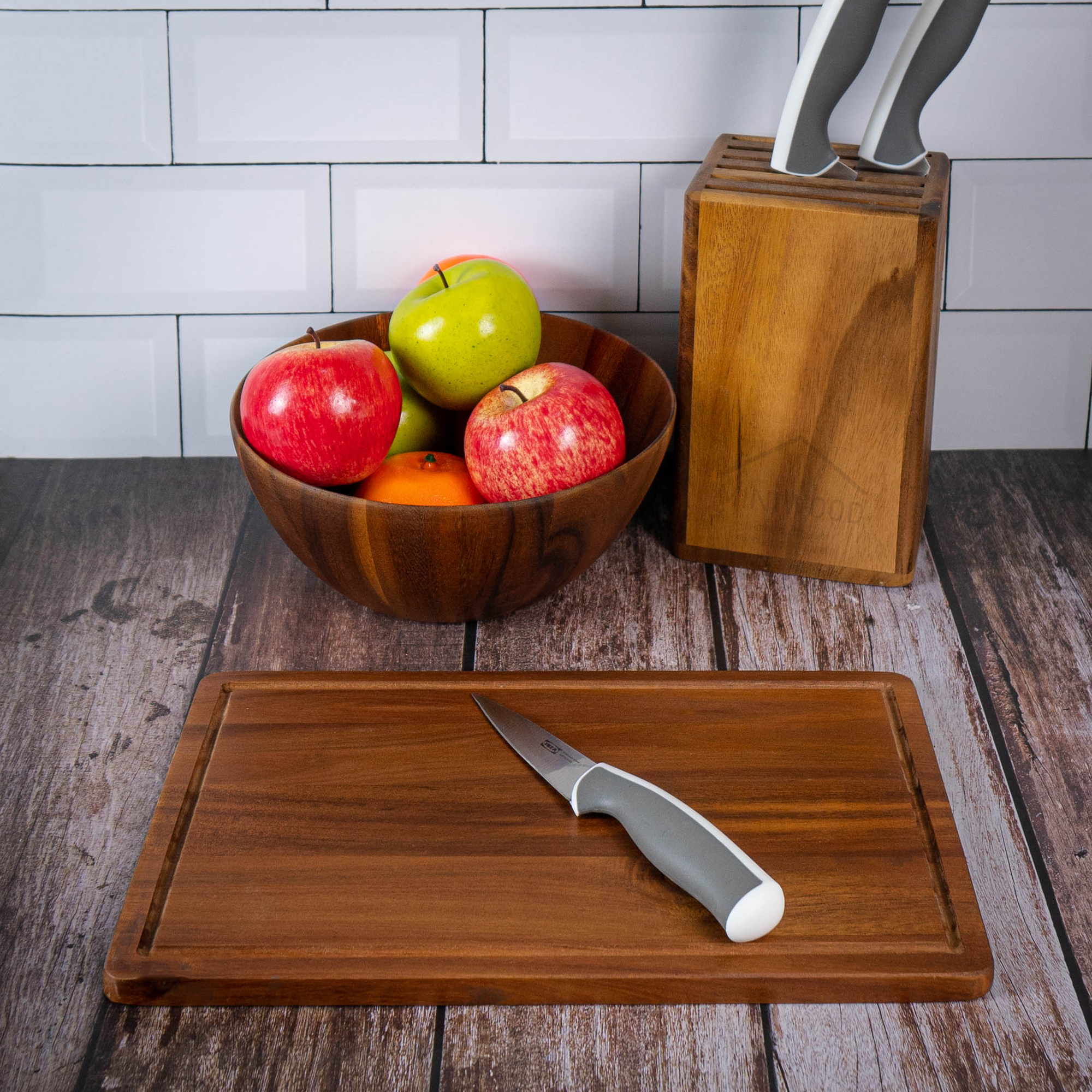 MINIWOOD เขียงหั่นผัก เขียงไม้ Wooden cutting board FOOD GRADE