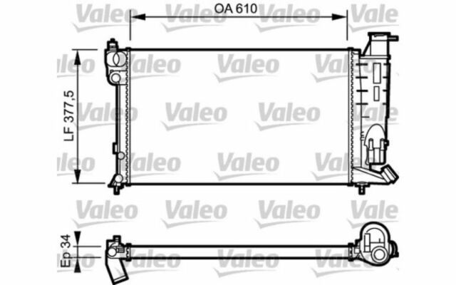 VALEO หม้อน้ำ PEUGEOT 306 AT