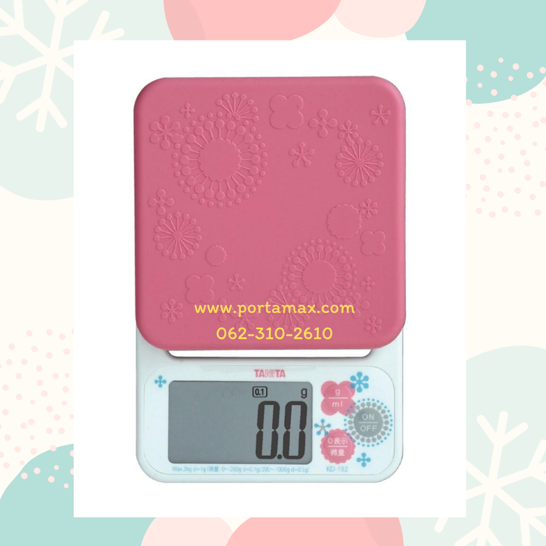 เครื่องชั่งน้ำหนักในครัว แบบดิจิตอล TANITA รุ่น KD-192 สีชมพู ( 2 กิโลกรัม )