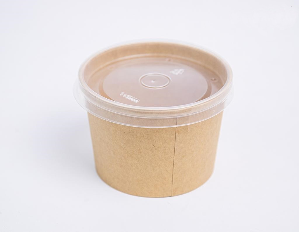 ถ้วยกระดาษคราฟท์ ขนาด 2 oz.+ฝาพลาสติก
