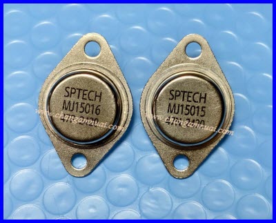 MJ15015+MJ15016 ยี่ห้อ SPTECH ทรานซิสเตอร์ จานบิน สินค้าคู่ละ