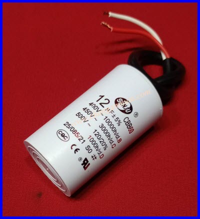 Senju CBB60 คาปาซิสเตอร์ 12uF450V แบบมีสาย เกรดA