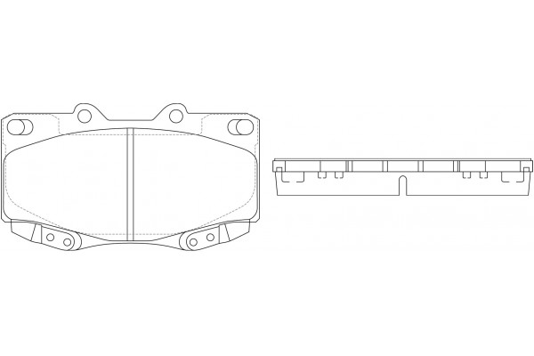 ผ้าเบรค-หน้า vigo 4x4 / prerunner ปี 04 - 12 (akebono)