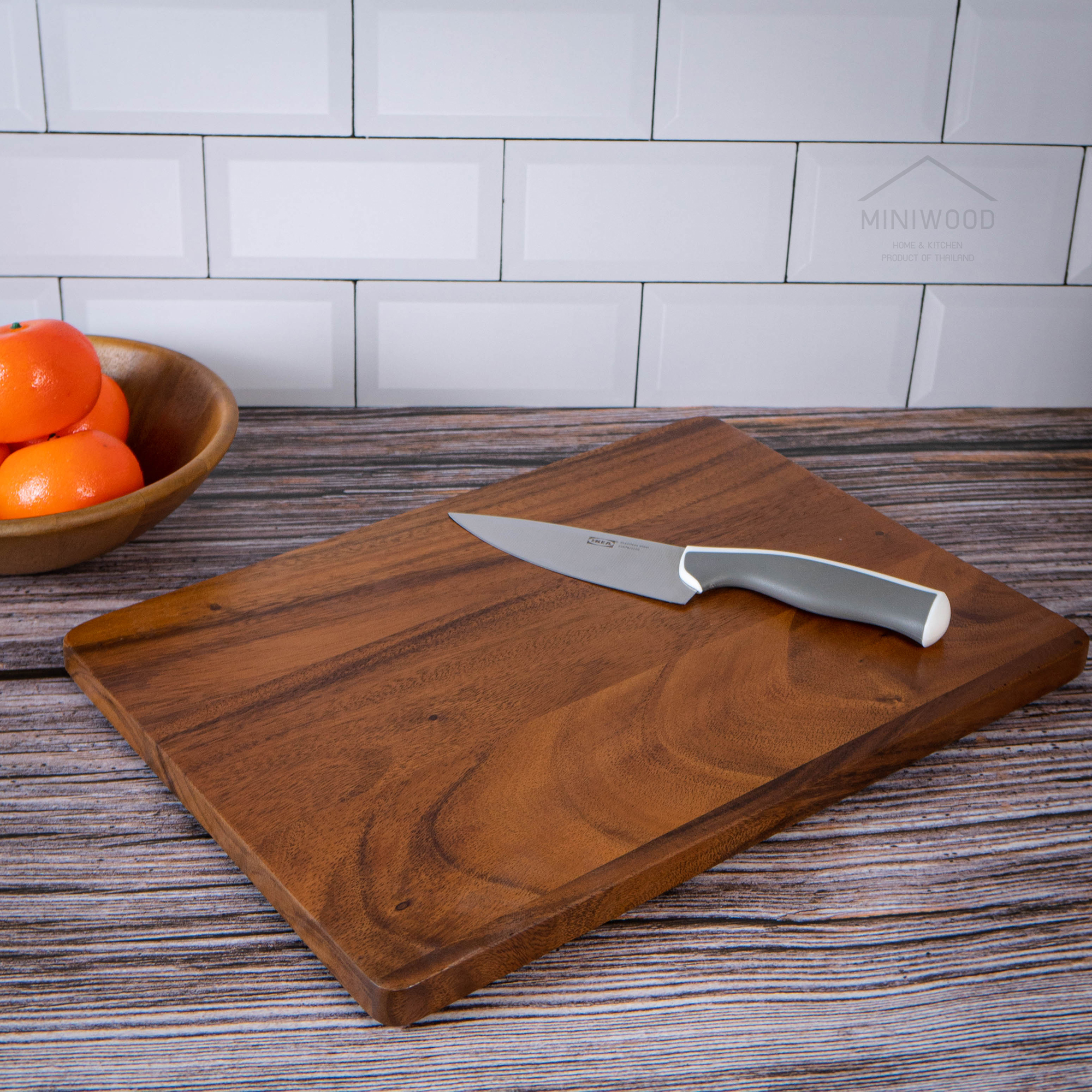 MINIWOOD เขียงไม้ใหญ่ 14"x24" เขียงไม้จามจุรีไม้แท้ Wooden cutting board FOOD GRADE