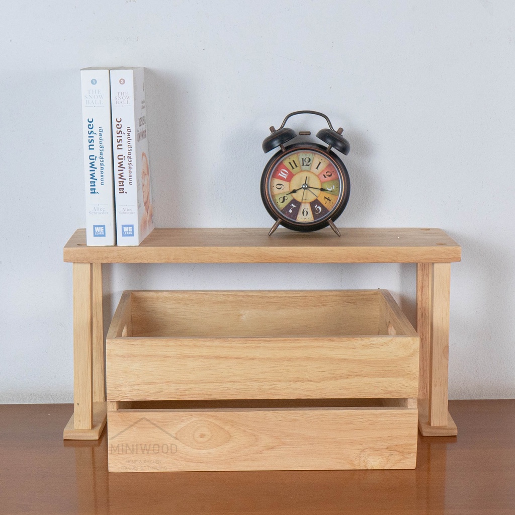 MINIWOOD ชั้นวางของ บนโต๊ะ บนซิ้งค์ในครัว หิ้งวางของเสริม (ลูกค้าประกอบเอง)
