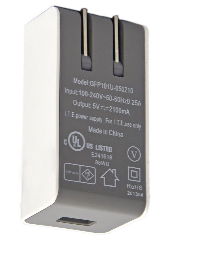 5V 2.1A Power Adapter + MircoUSB