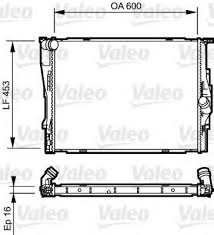 VALEO หม้อน้ำ BMW 3(E90) 318i,320i (N46-4สูบ/รุ่น2 ท่อ)