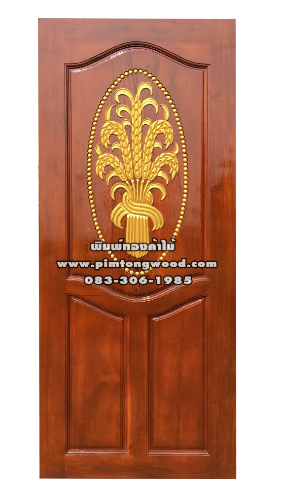 ประตูไม้สักบานเดี่ยว D-123