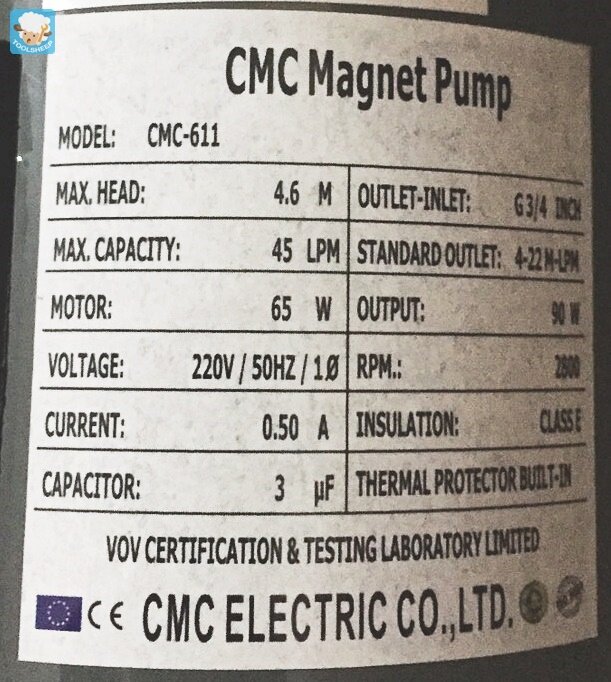 ปั๊มเคมี CMC-611 (STRAIGHT TYPE)