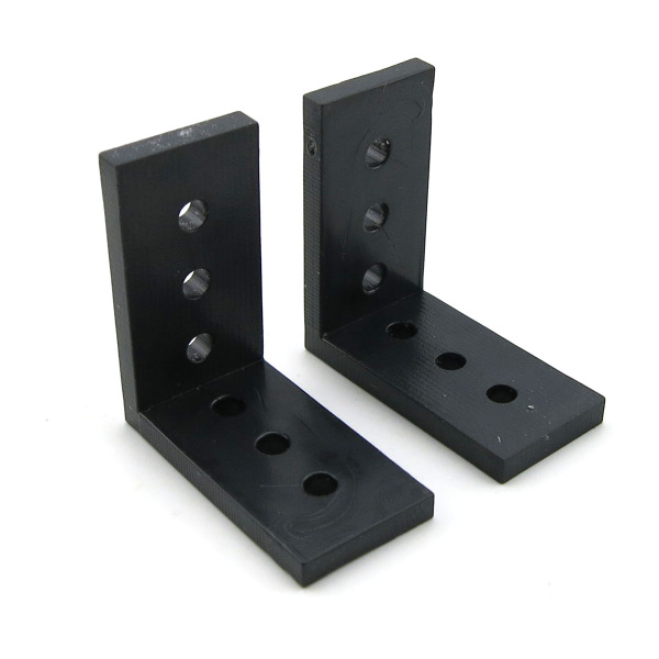 พลาสติกเจาะรูแนวตั้ง รูปตัว L ขนาด 10 x 20 mm จำนวน 2 ชิ้น
