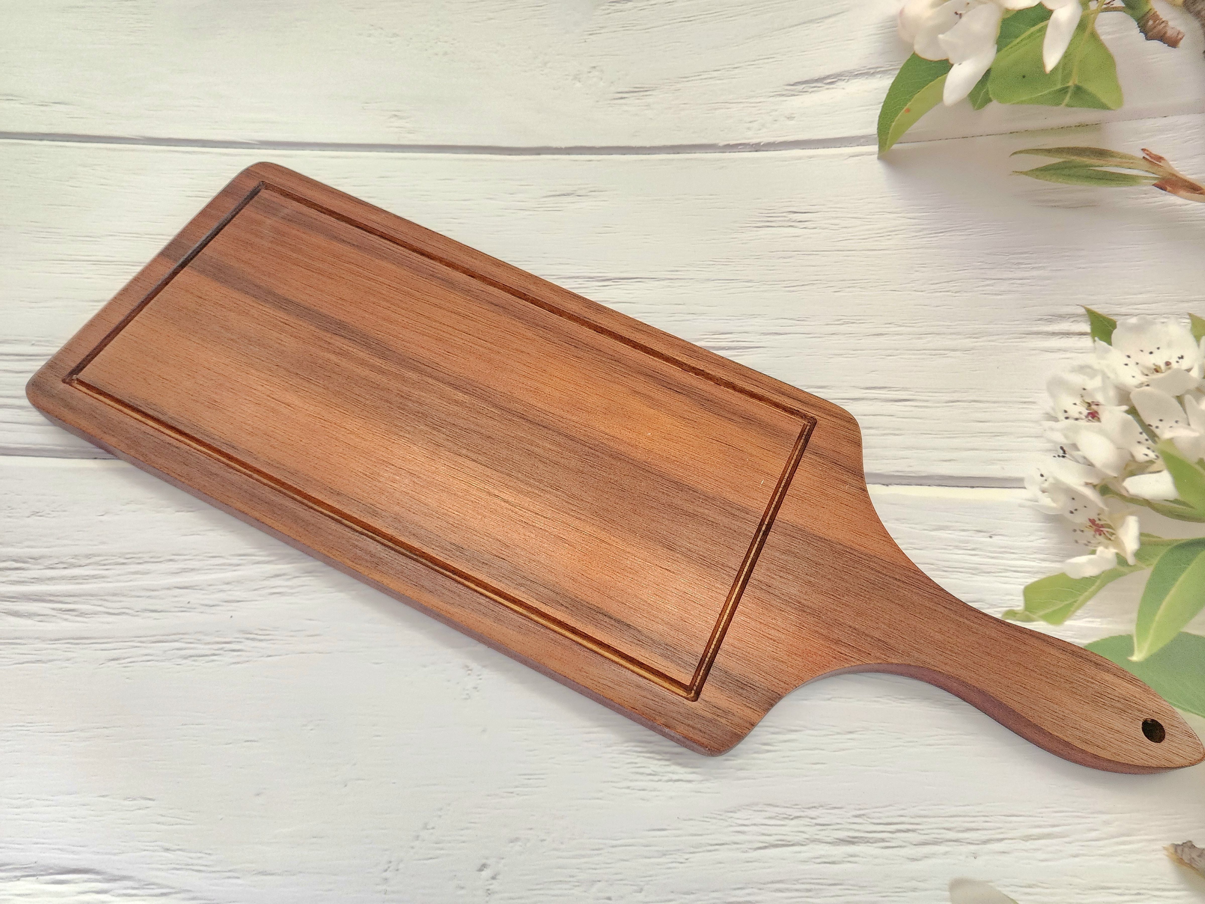 MINIWOOD เขียงร่อง เขียงมีด้าม ขนาด6x18 นิ้ว