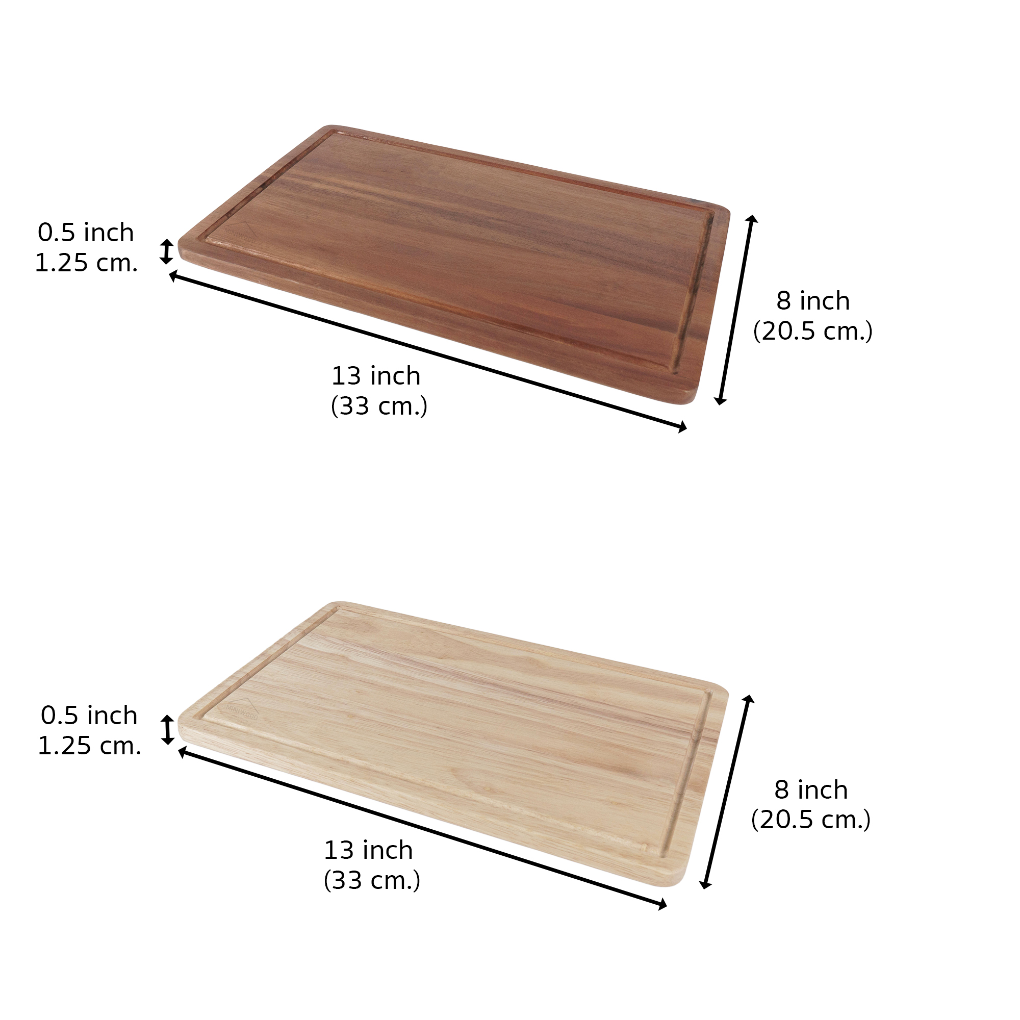MINIWOOD เขียงหั่นผัก เขียงไม้ Wooden cutting board FOOD GRADE