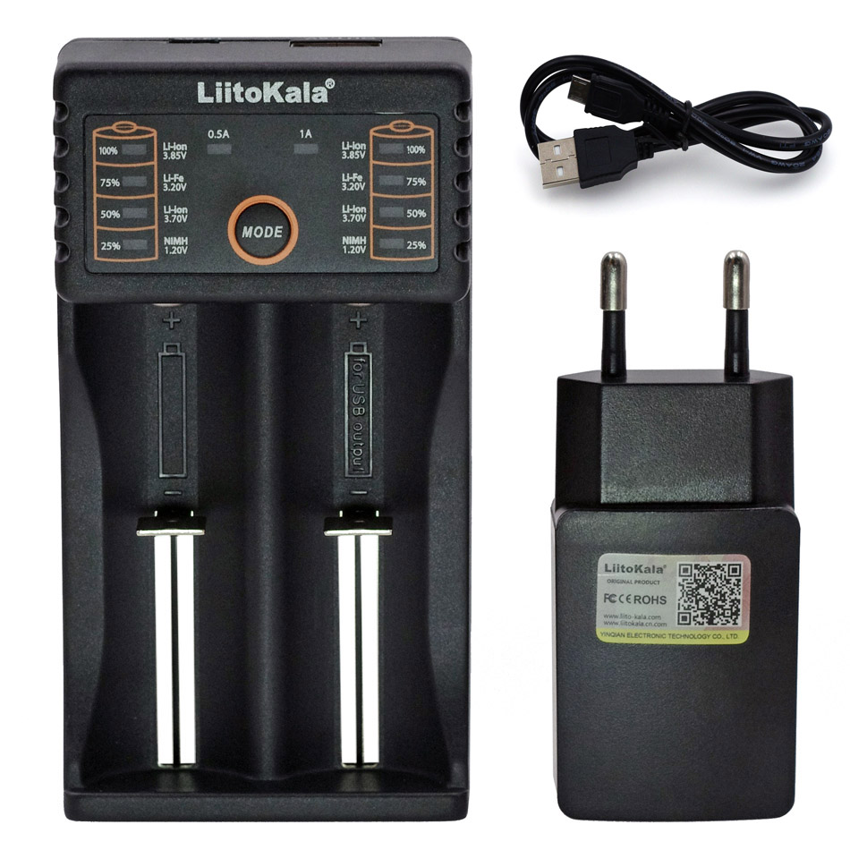 ที่ชาร์จแบตเตอรี่ 18650 แบบ 2 ก้อน LiitoKala-Lii202 Plug