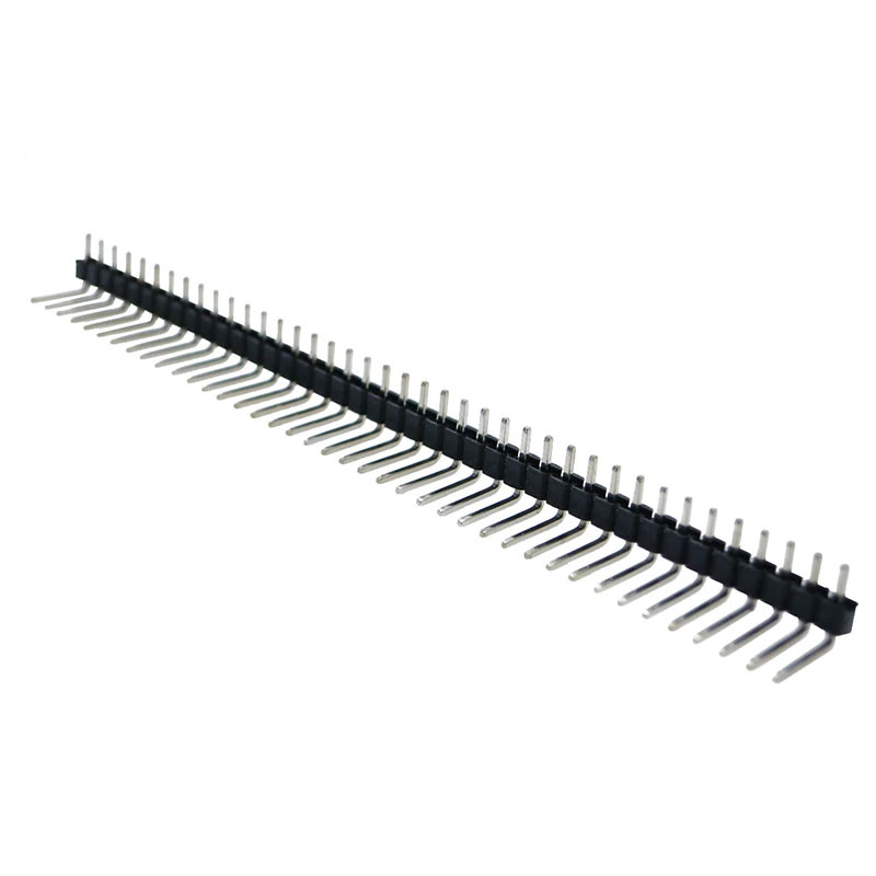 2.54 mm Right Angle Single Row Pin Male Header 40 Pin