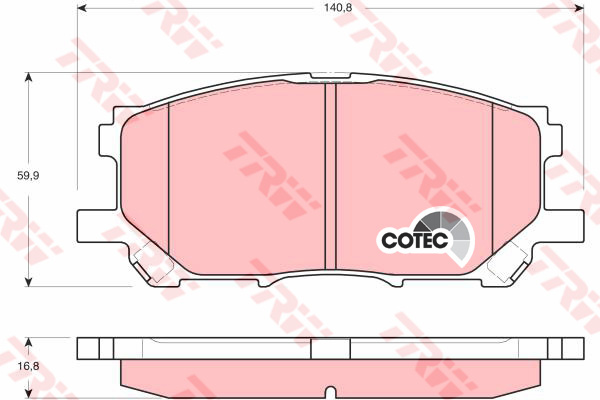 TRW ผ้าเบรค (หน้า) Toyota Harrier RX300 ปี 2003 COTEC