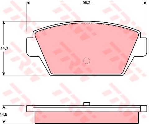 ผ้าเบรค หลัง TRW - MITSUBISHI Galant 2.0 GLSi (E30) ปี 1987-1990 ATEC (GDB945)