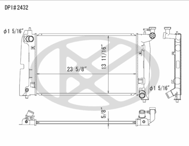 หม้อน้ำ toyota altis 1.6, 1.8 ปี 03-07 (MT) / Koyorad