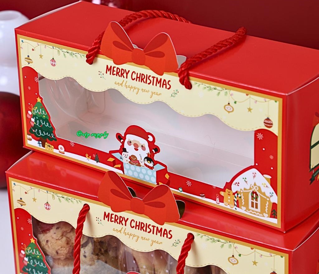 กล่องคุกกี้หูหิ้ว ลาย Christmas Party
