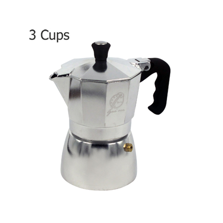 มอคค่าพอท (MOKA POT)หม้อต้มกาแฟสด อลูมิเนียม 3 ถ้วย