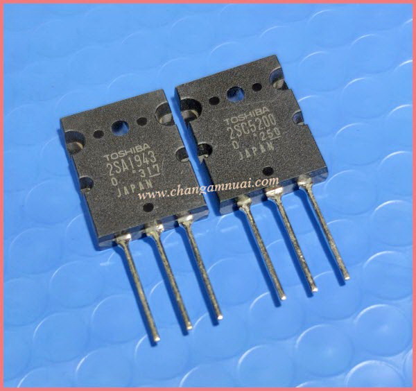 Transistor C5200+A1943 ทรานซิสเตอร์ แท้ นำเข้าญี่ปุ่น TO-3P คู่ละ