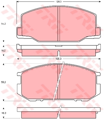 ผ้าเบรค TRW ล้อหน้า BMW Series6 633i (E24) ปี 1979-1982 COTEC (GDB216)