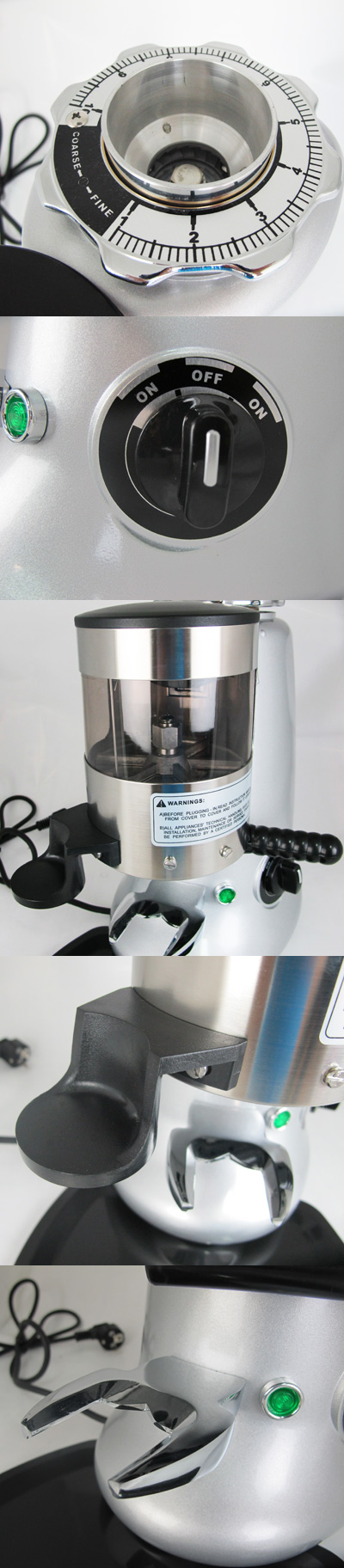 เครื่องบดกาแฟ ไฟฟ้า 350 วัตต์ (กรวยใส่เมล็ดกาแฟ สีชา ทรงแหลม)