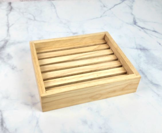 MINIWOOD ถาดซูชิ ถาดตะแกรง ถาดเนื้อ Wooden Tray ไม้ยาง