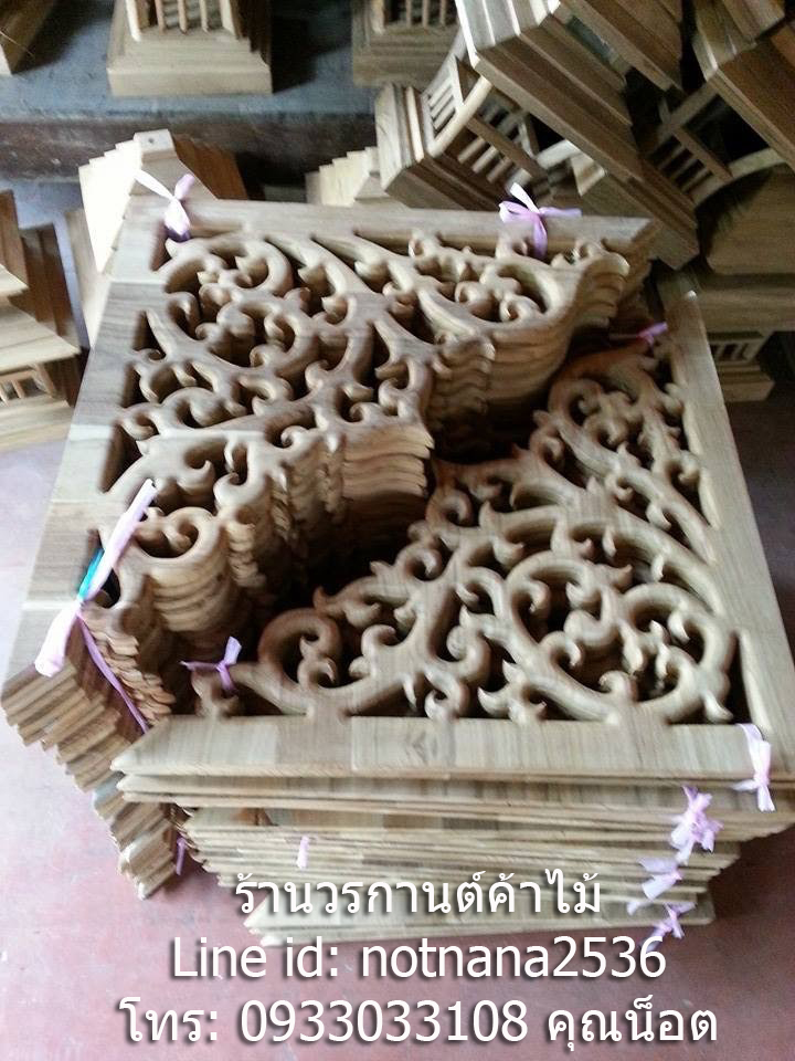 หน้าจั่วไม้สักรหัสM18