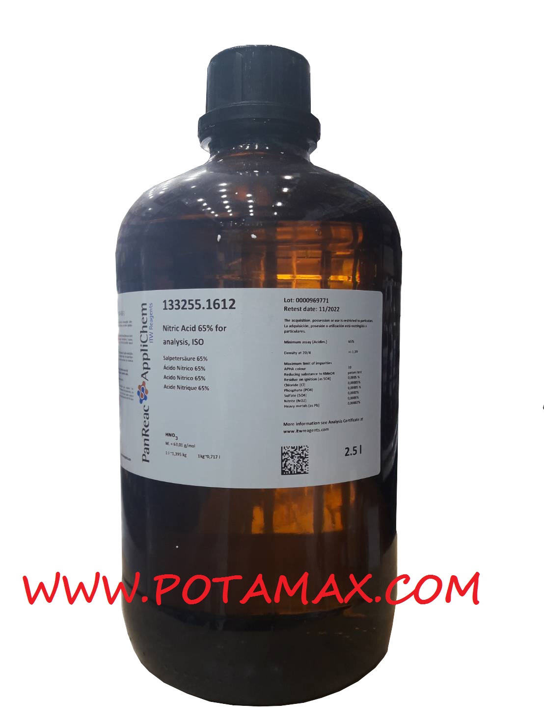 Nitric Acid 65% ขนาด 2.5 L